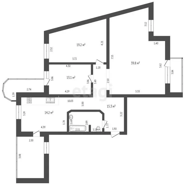 4-комнатная квартира: Абакан, улица Торосова, 17 (108.7 м) - Фото 0