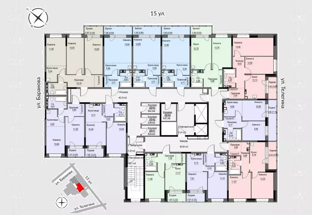 3-к кв. Удмуртия, Ижевск 15-я ул., 13 (61.44 м) - Фото 2