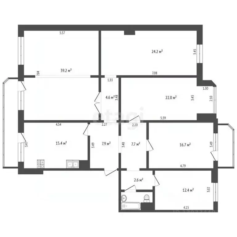 4-к кв. Тюменская область, Тюмень ул. Монтажников, 19 (157.5 м) - Фото 2