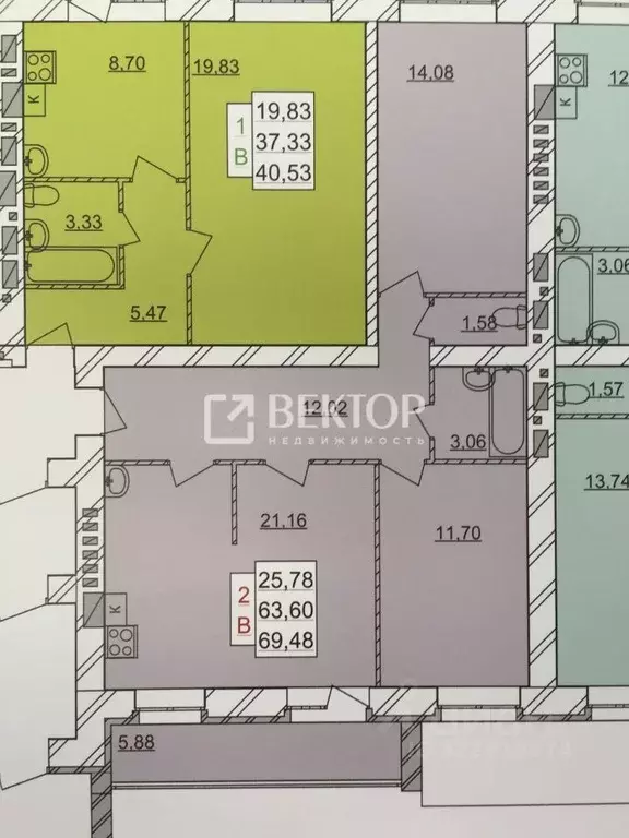 2-к кв. Ярославская область, Ярославский муниципальный округ, пос. ... - Фото 2