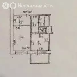 1-комнатная квартира: посёлок Воротынск, улица 50 лет Победы, 9 (30.4 ... - Фото 2