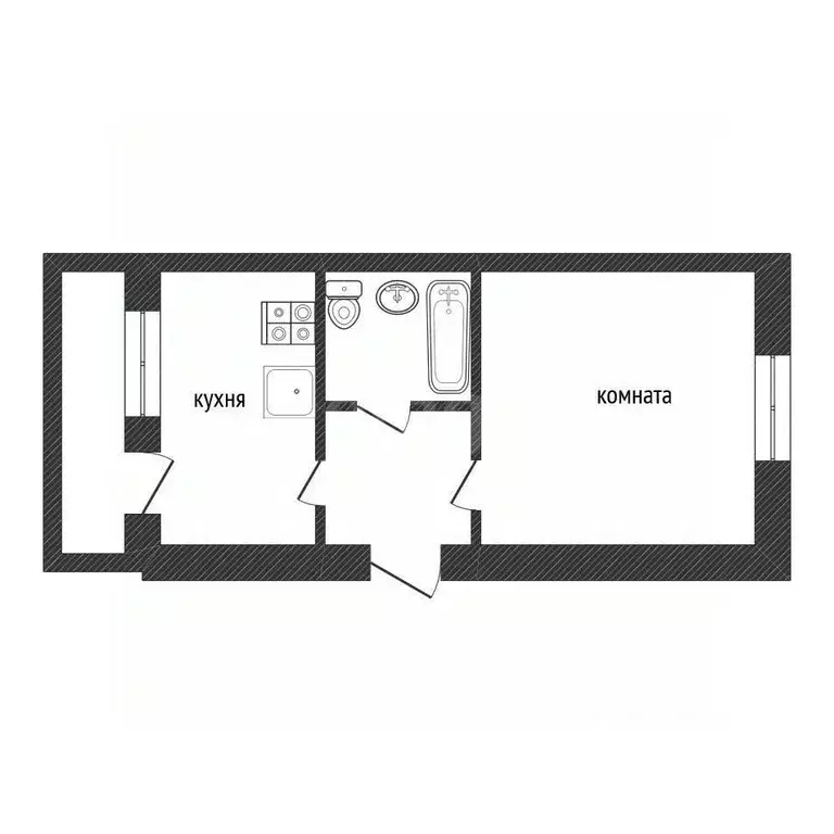1-к кв. Ленинградская область, Тихвинский район, Борское с/пос, д. Бор ... - Фото 2