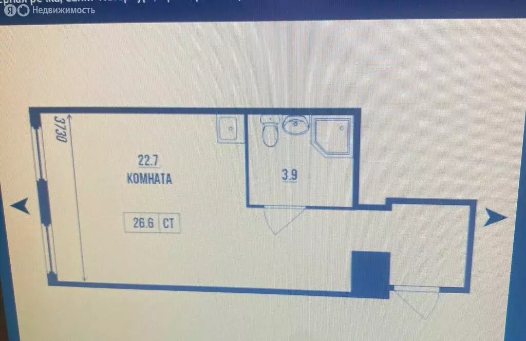 Квартира-студия: Санкт-Петербург, Приморский проспект, 6 (26.6 м) - Фото 2