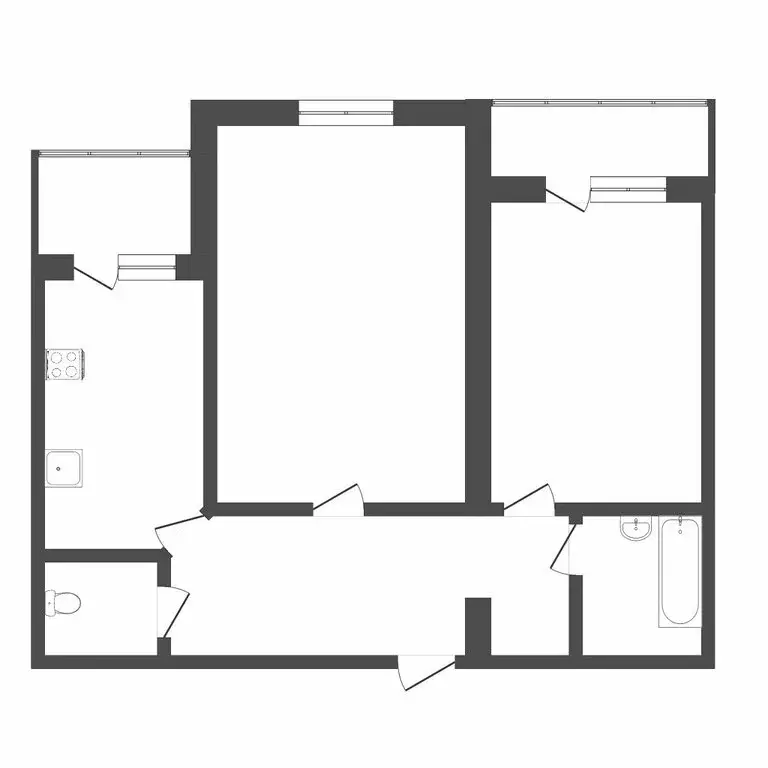 2-комнатная квартира: Тюмень, улица Пермякова, 67 (66.5 м) - Фото 1