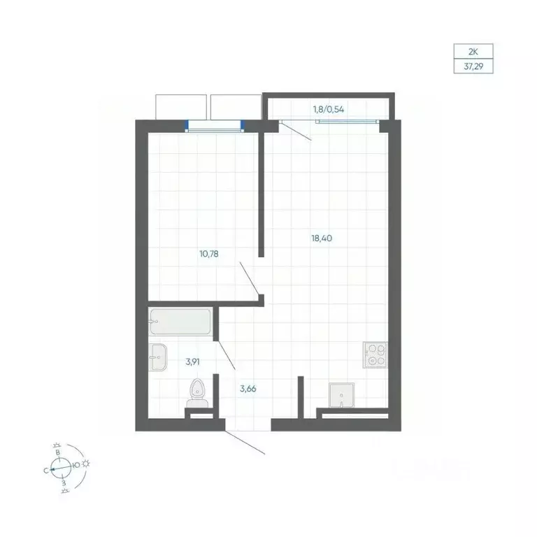 1-к кв. Челябинская область, Челябинский городской округ, пос. ... - Фото 1