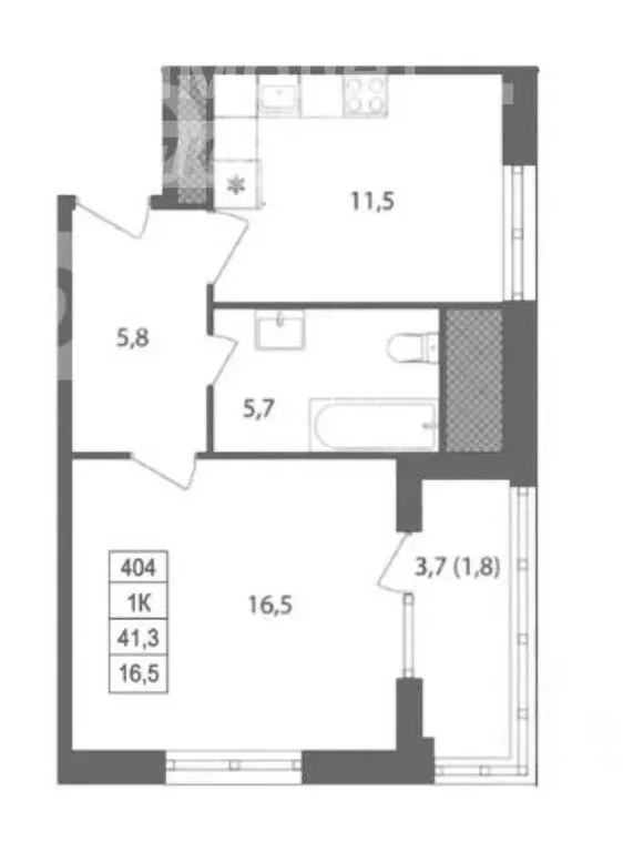 1-комнатная квартира: Москва, Михалковская улица, 48 (43 м) - Фото 0