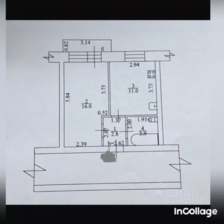 1-к кв. Амурская область, с. Константиновка ул. Коммунальная, 13 (33.9 ... - Фото 2