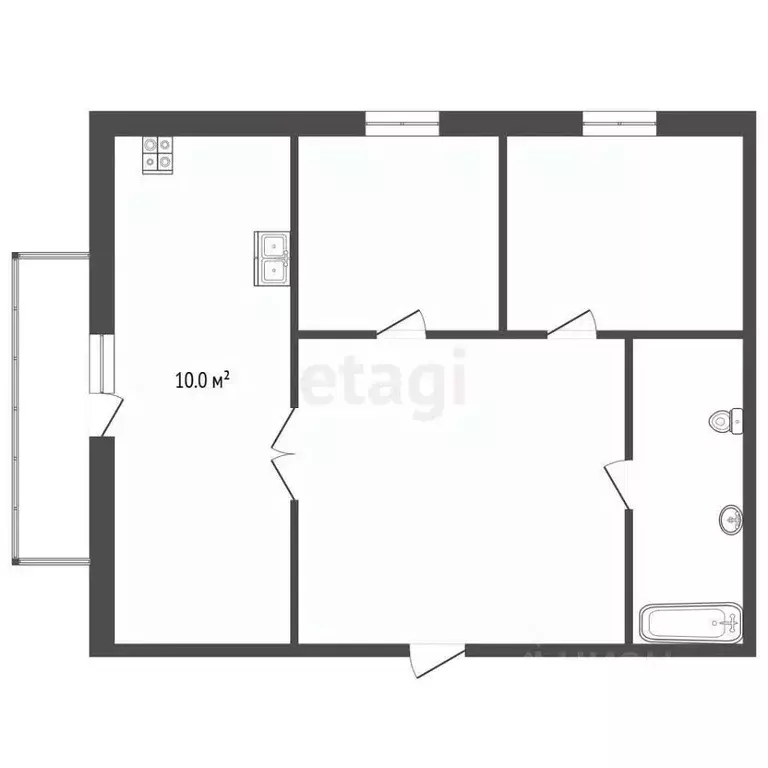 2-к кв. Тюменская область, Тюмень Мелиораторов мкр, ул. Мелиораторов, ... - Фото 2