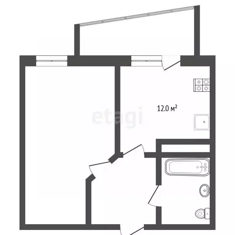 1-к кв. Тюменская область, Тюмень Ямская ул., 86/1 (42.6 м) - Фото 2