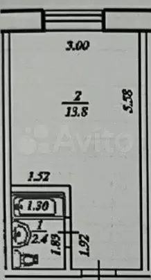 Квартира-студия, 17 м, 1/9 эт. - Фото 0