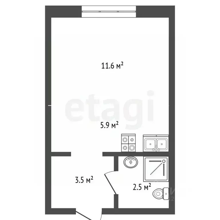 Студия Москва Сигнальный проезд, 16к2 (23.5 м) - Фото 2
