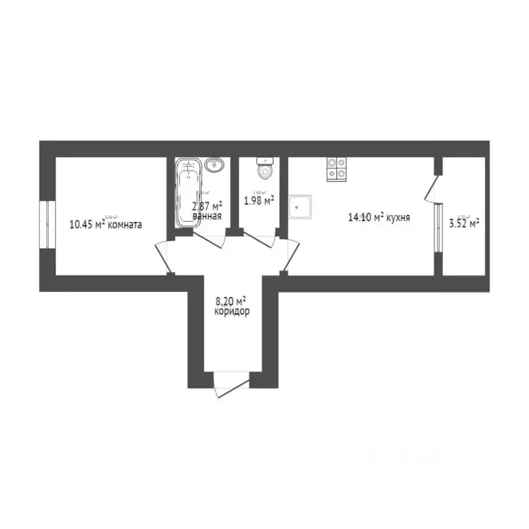 1-к кв. Санкт-Петербург ул. Невзоровой, 9 (35.0 м) - Фото 2