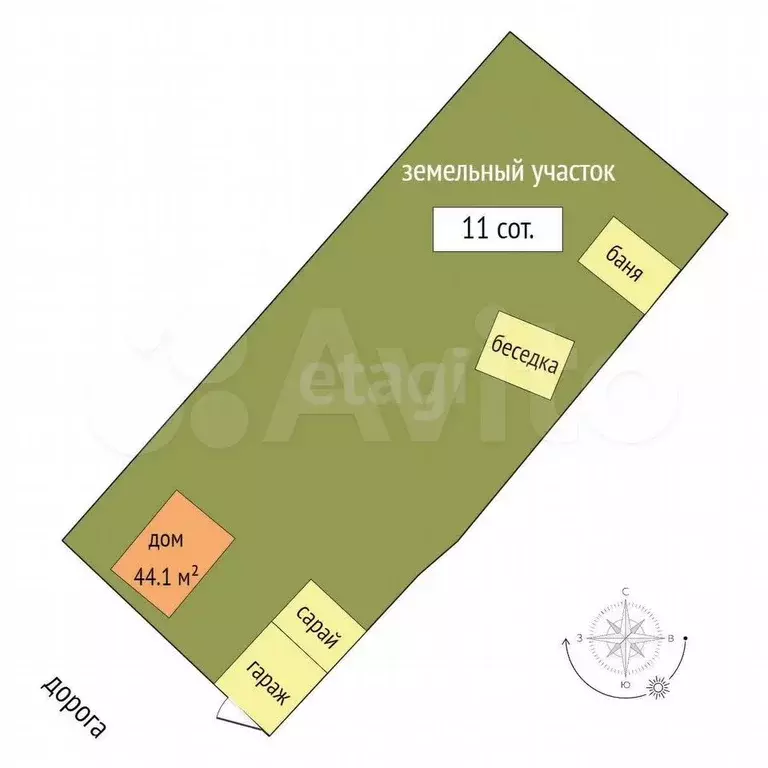 Дом 44,1 м на участке 11 сот. - Фото 0