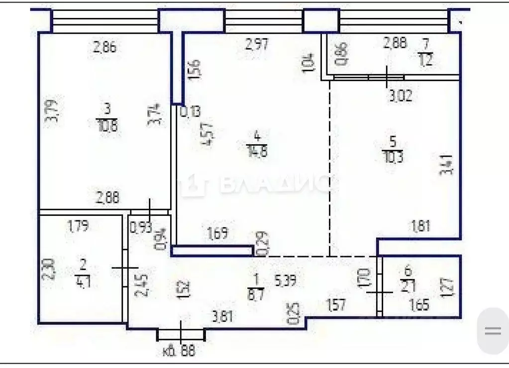 2-к кв. Башкортостан, Уфа ул. Пархоменко, 156Ж (50.8 м) - Фото 2
