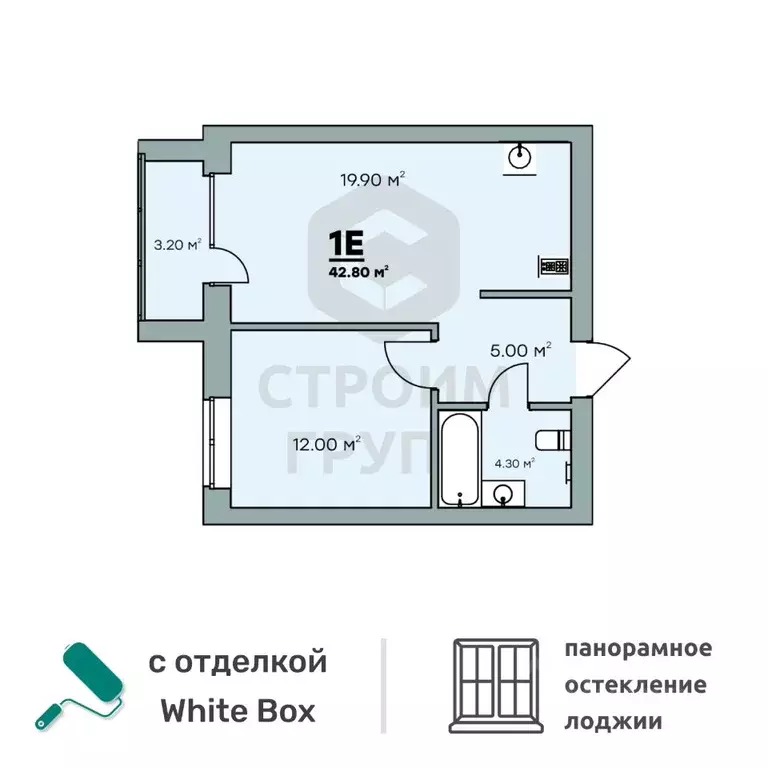 1-к кв. Владимирская область, Ковров Еловая ул., 94/3 (42.8 м) - Фото 0