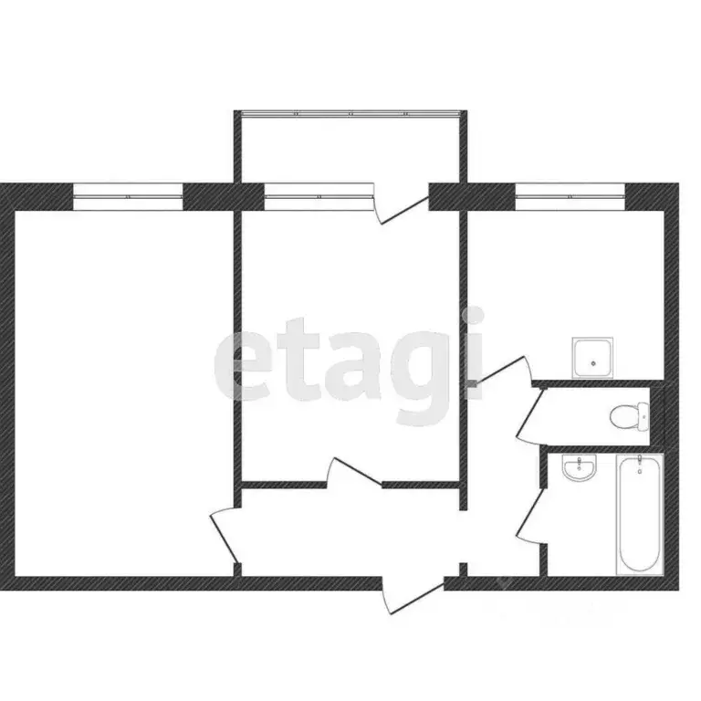 2-к кв. Санкт-Петербург ул. Ушинского, 31 (50.7 м) - Фото 1