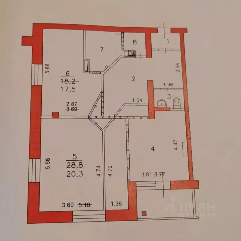 3-к кв. Волгоградская область, Волгоград ул. Землячки, 66А (92.9 м) - Фото 2