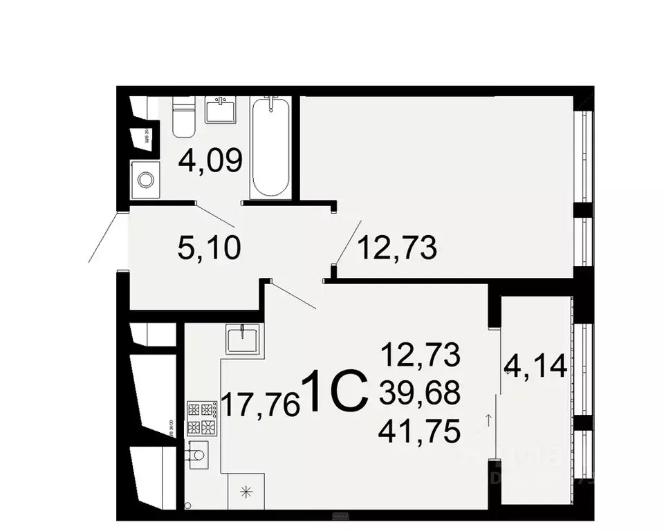 1-к кв. Рязанская область, Рязань Льговская ул., 8 (39.68 м) - Фото 0