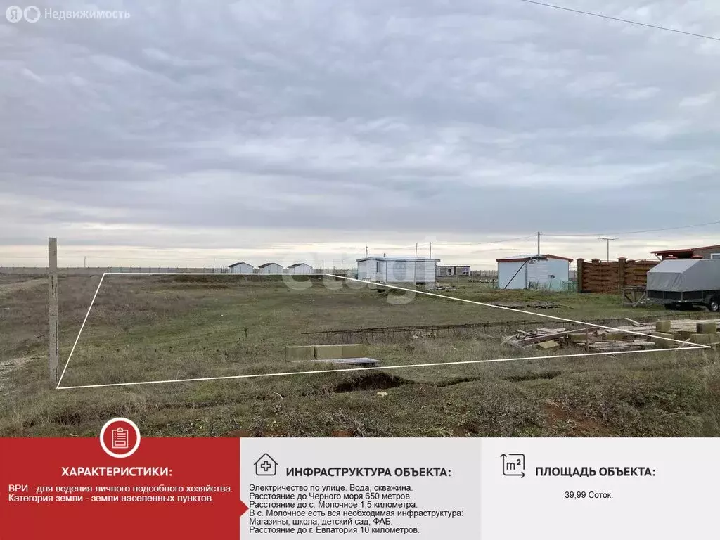 Участок в Сакский район, Уютненское сельское поселение, коттеджный ... - Фото 2