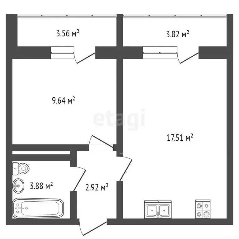 1-комнатная квартира: Оренбург, улица Автомобилистов, 2Д (39 м) - Фото 0