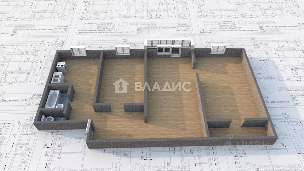 3-к кв. Иркутская область, Ангарск 10-й мкр, 50 (55.7 м) - Фото 2