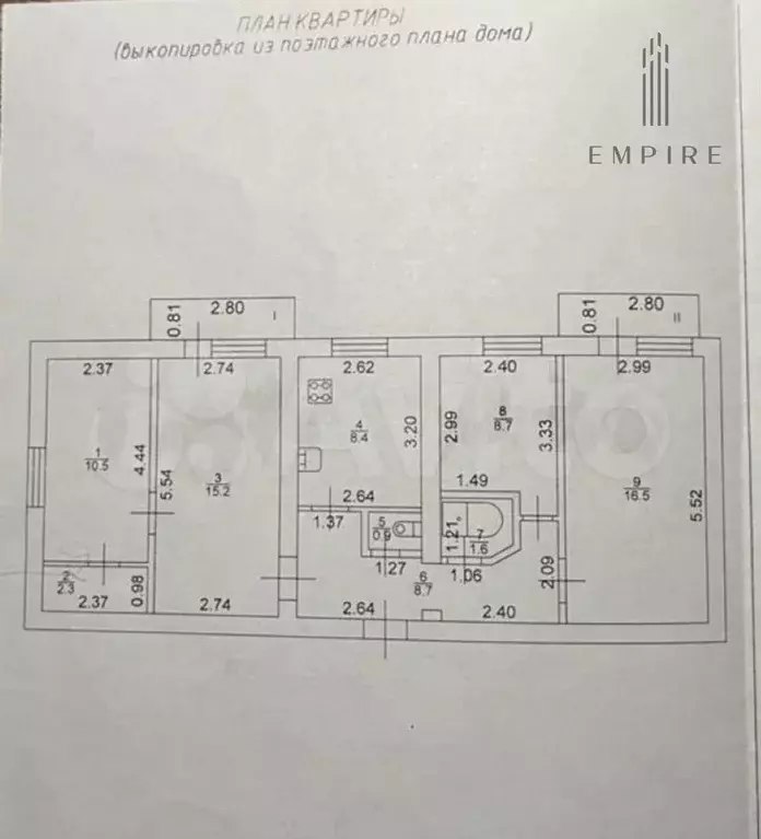 4-к. квартира, 73 м, 3/4 эт. - Фото 0