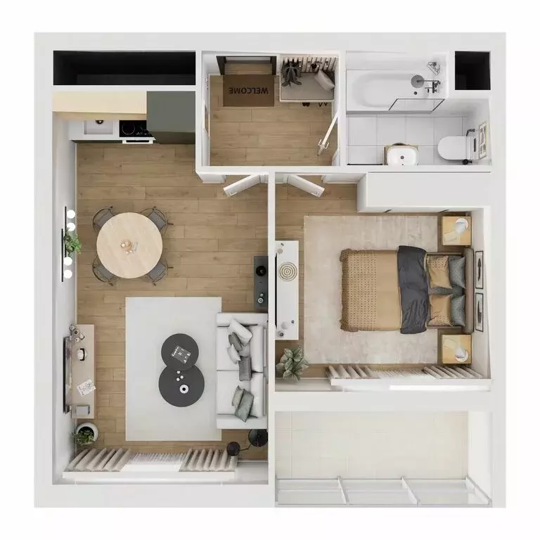 1-комнатная квартира: Тверь, улица Левитана, 76Б (43.52 м) - Фото 2