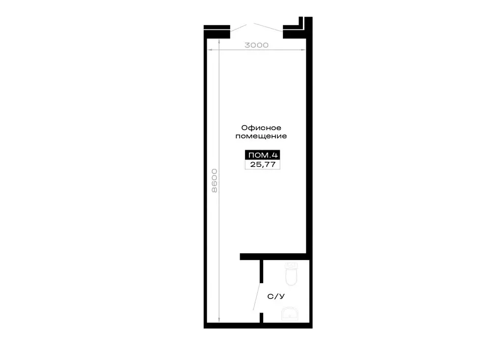 Помещение свободного назначения (25.77 м) - Фото 2
