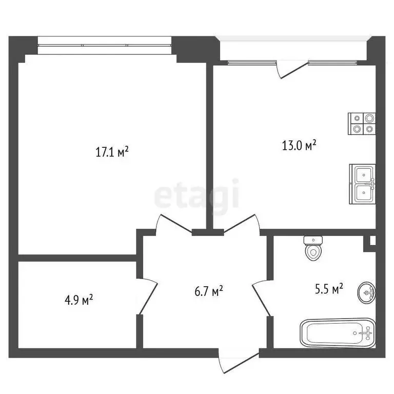 1-комнатная квартира: Севастополь, улица Тараса Шевченко, 7 (36.2 м) - Фото 1