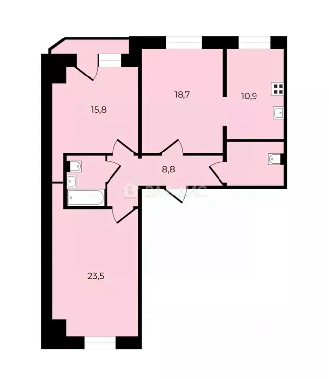 3-к кв. Санкт-Петербург Дачный просп., 2К2 (86.6 м) - Фото 2