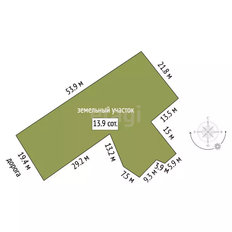 Участок в село Эссо, Ягодная улица (13.95 м) - Фото 1