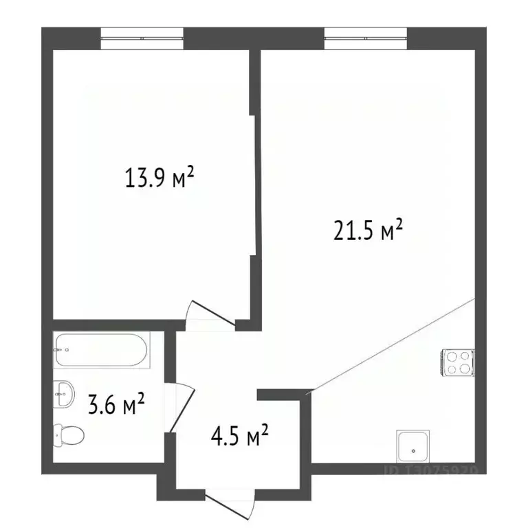1-к кв. Ярославская область, Ярославль ул. Блюхера, 86/9 (22.0 м) - Фото 1