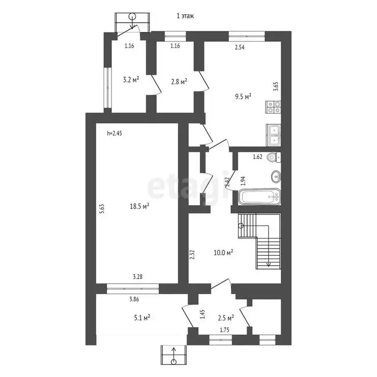 Дом в Порослицы, деревня Порослицы, Десантная улица, 6 (92.1 м) - Фото 2