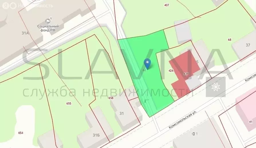 Участок в Кострома, Комсомольская улица, 35 (8.2 м) - Фото 1