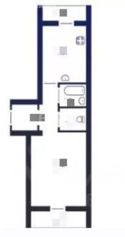 1-комнатная квартира: Липецк, улица Сергея Казьмина, 1 (40 м) - Фото 1