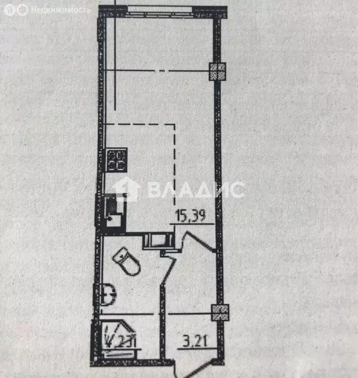 Квартира-студия: Мурино, улица Шоссе в Лаврики, 93 (23.1 м) - Фото 1