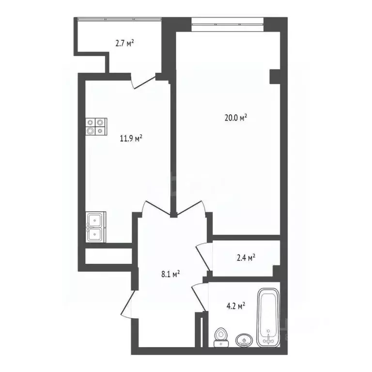 1-к кв. Ставропольский край, Ессентуки ул. Фридриха Энгельса (45.0 м) - Фото 1