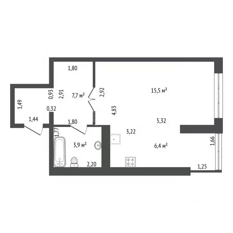 Студия Башкортостан, Уфа Коммунистическая ул., 109 (33.5 м) - Фото 1