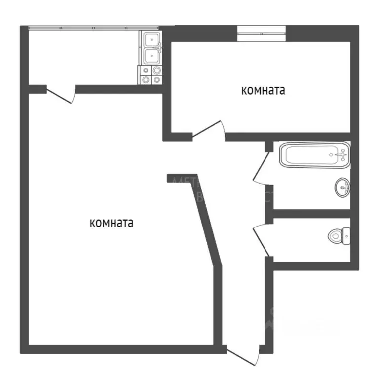 1-к кв. Тюменская область, Тюмень Олимпийская ул., 32 (30.0 м) - Фото 1