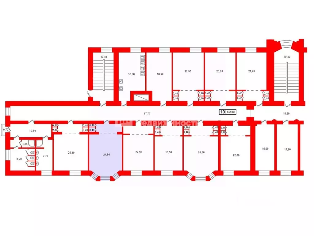 Комната Санкт-Петербург Московский просп., 149А (24.9 м) - Фото 2