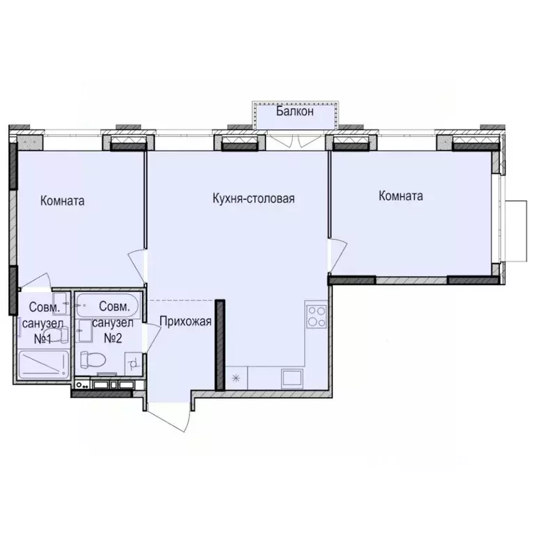 2-к кв. Удмуртия, Ижевск Карлутский жилрайон, 3-й мкр, Скандинавия ... - Фото 1