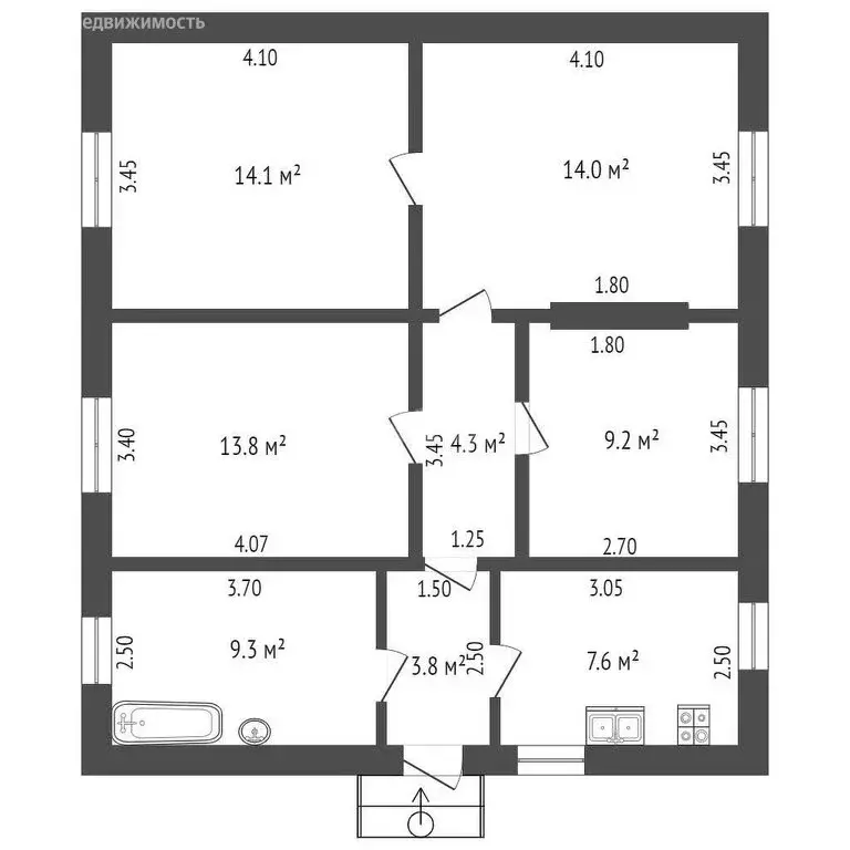 2-комнатная квартира: Краснодар, 2-я Целиноградская улица, 7 (53.5 м) - Фото 0