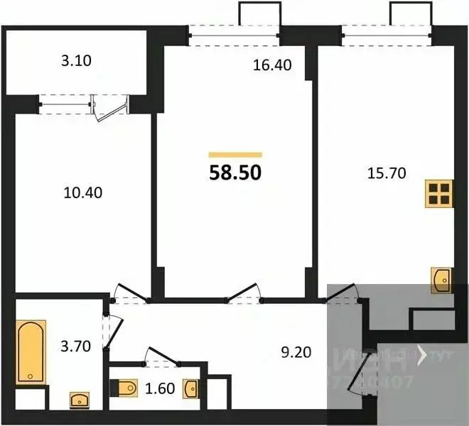 2-к кв. Воронежская область, Воронеж бул. Содружества, 6 (58.0 м) - Фото 0