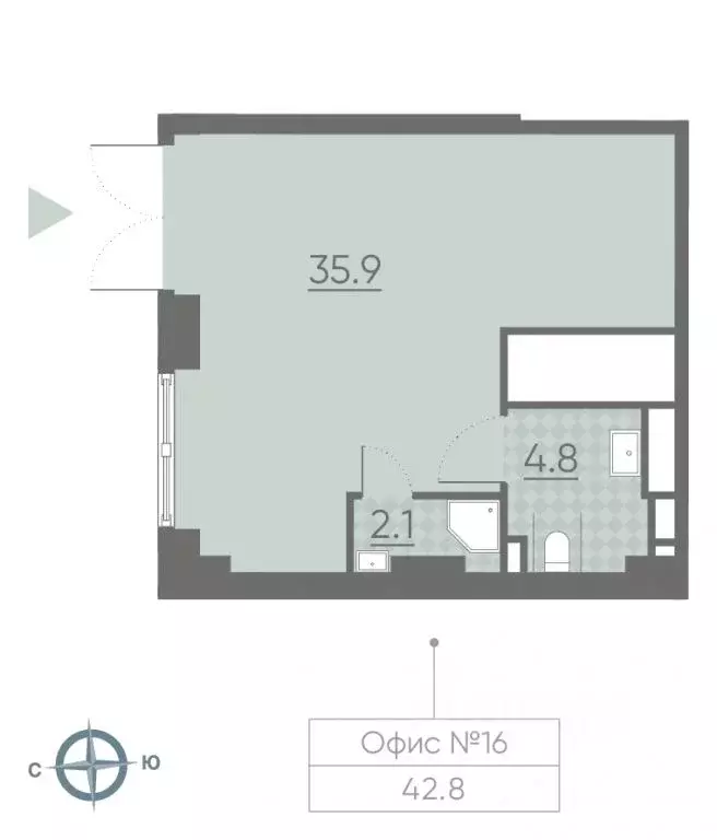 Помещение свободного назначения в Москва Вейв жилой комплекс, 3 (45 м) - Фото 1