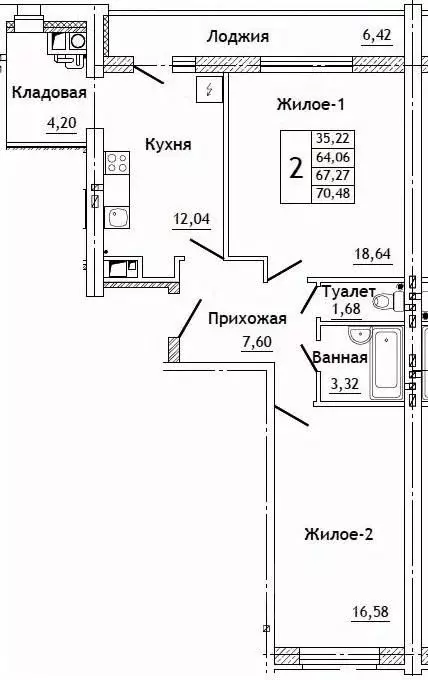 2-к кв. Смоленская область, Смоленский муниципальный округ, д. ... - Фото 0