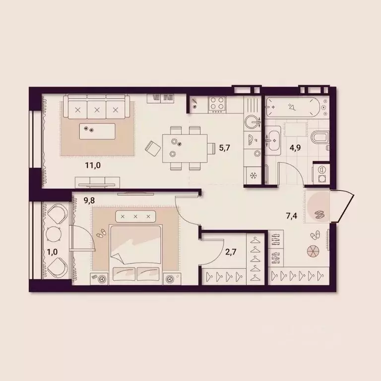 1-к кв. Приморский край, Артем ул. Куйбышева, 11А (42.52 м) - Фото 1