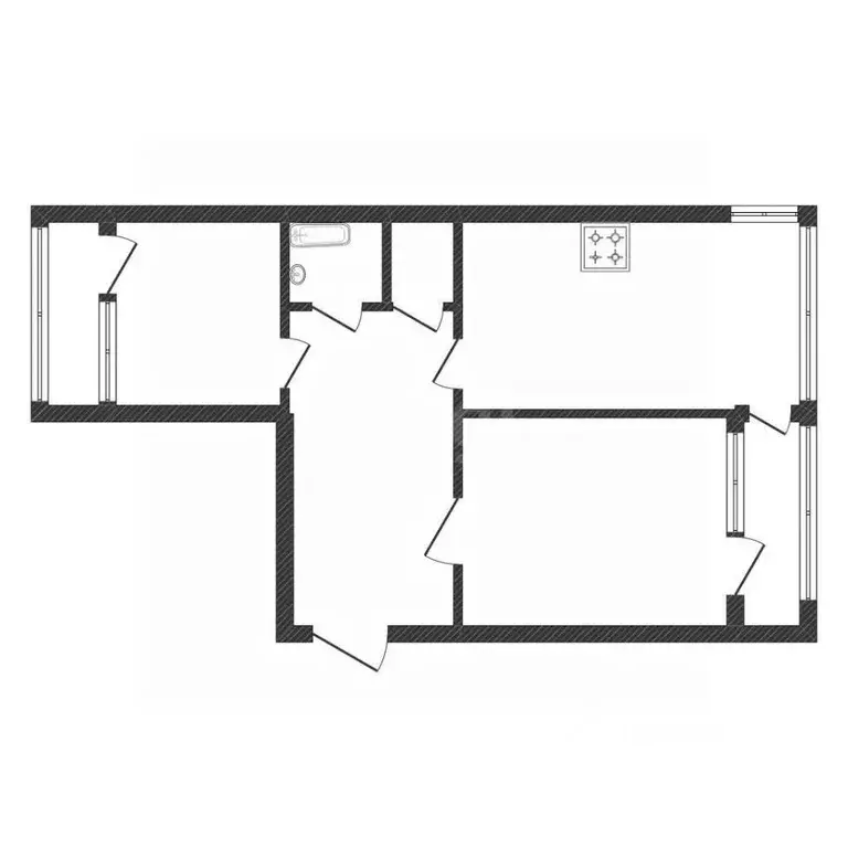 2-к кв. Смоленская область, Смоленск Ново-Чернушенский пер., 5 (66.2 ... - Фото 2