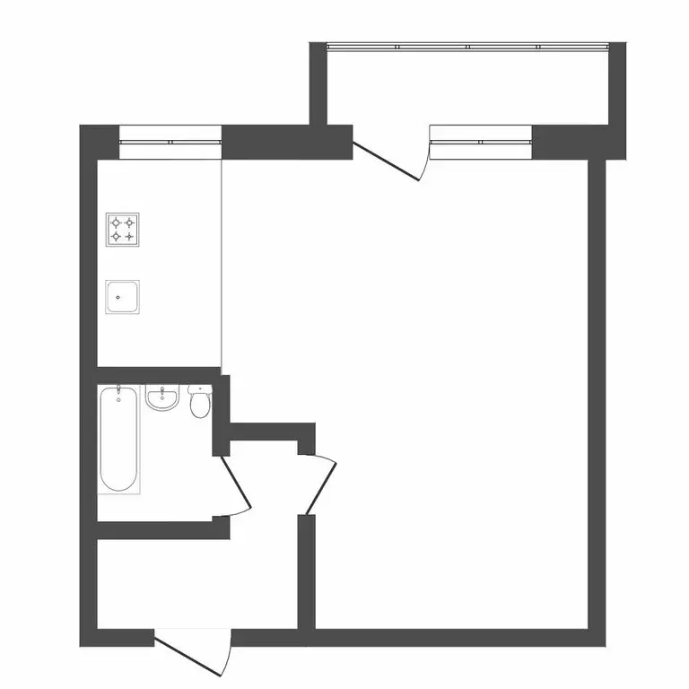 1-комнатная квартира: Тюмень, Авторемонтная улица, 17 (28.8 м) - Фото 1