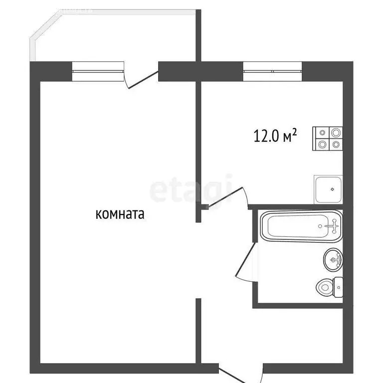 1-комнатная квартира: Вологда, Окружное шоссе, 24А (44.5 м) - Фото 1