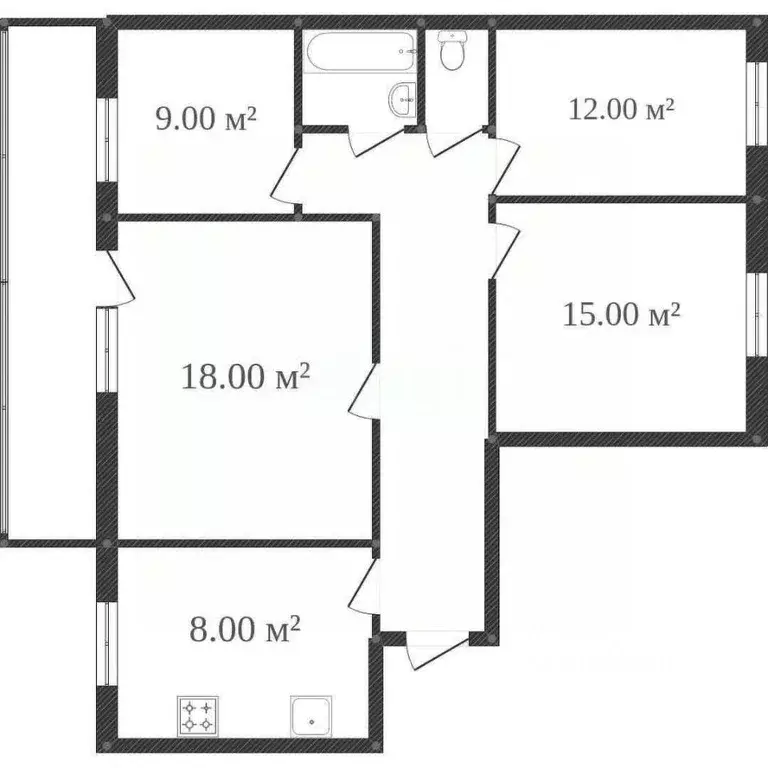 4-к кв. Костромская область, Кострома проезд Южный, 4 (25.0 м) - Фото 0